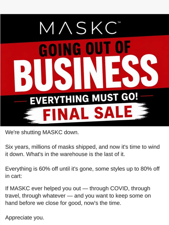 📢 last call, MASKC is closing