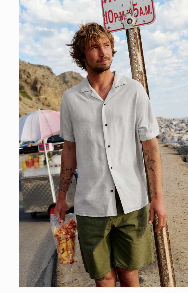 Male model in Teller Shirt