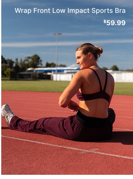Wrap Front Low Impact Sports Bra $59.99