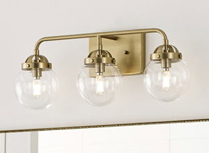 Bryce 3 Light 21.75 inch Satin Brass Bath Vanity Wall Sconce Wall Light