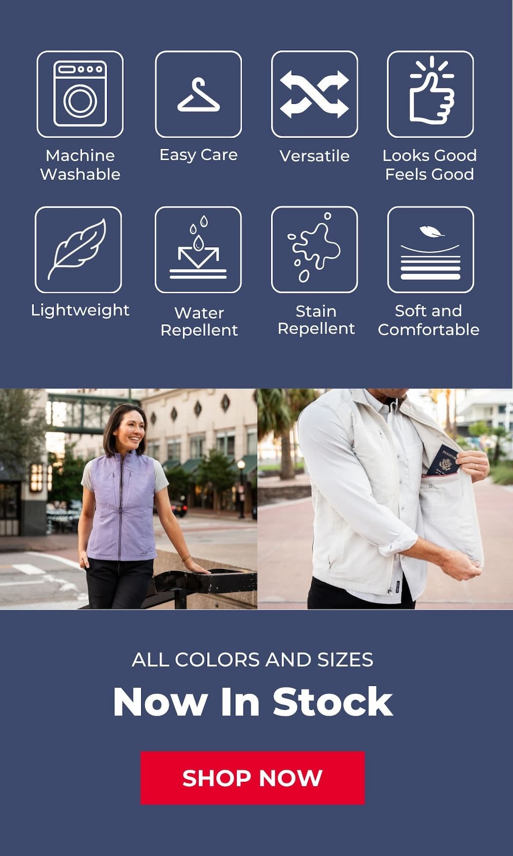 LightEST Vests new color (Indigo) & back in stock