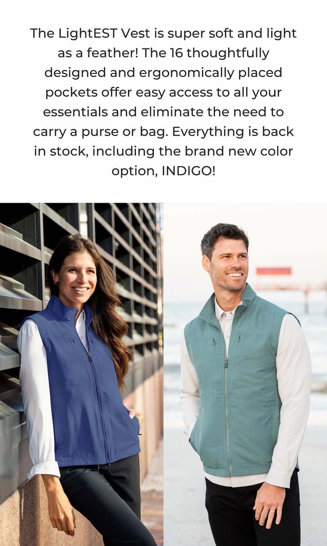 LightEST Vests new color (Indigo) & back in stock