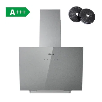 Ciarra Dunstabzugshaube 60cm A+++ App/WLAN Steuerung - Gebürstetes Glas CBCS6736H-S