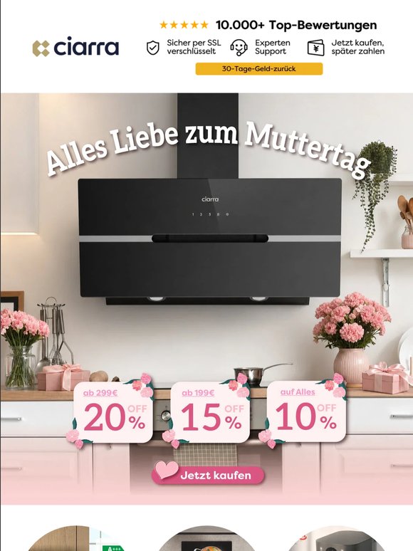 💐 Muttertags-Special: Holen Sie sich bis zu -40%!