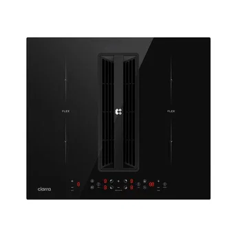 Ciarra ONE Induktionskochfeld mit Dunstabzug Kompakt 590 mm mit integriertem Plasma⁺-System und Boost und Flexzone CBBEH594BBFF-OW