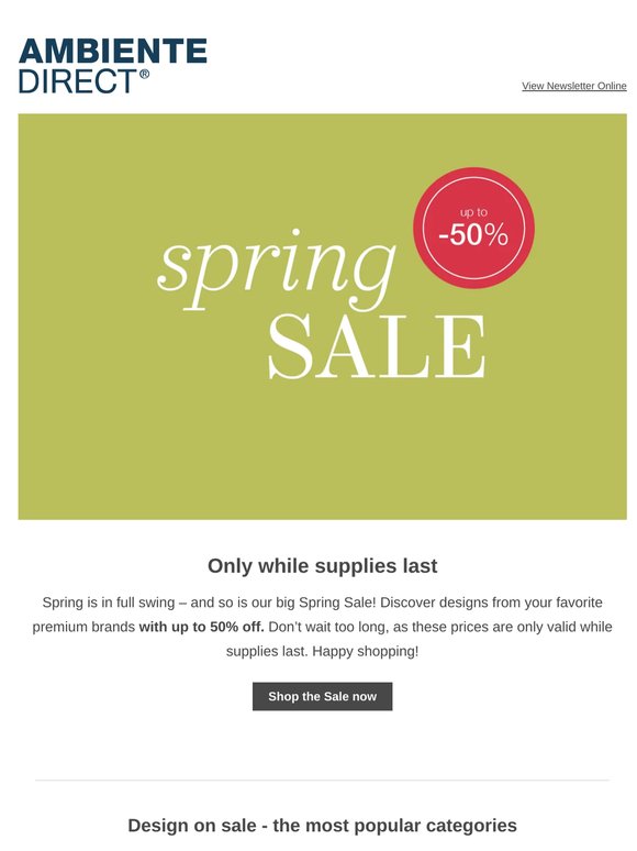 🌺 Spring Sale: up to 50% off