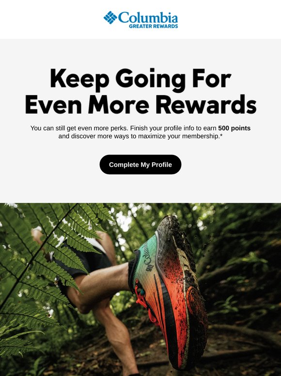 Earn 500 points by completing your profile. ✅