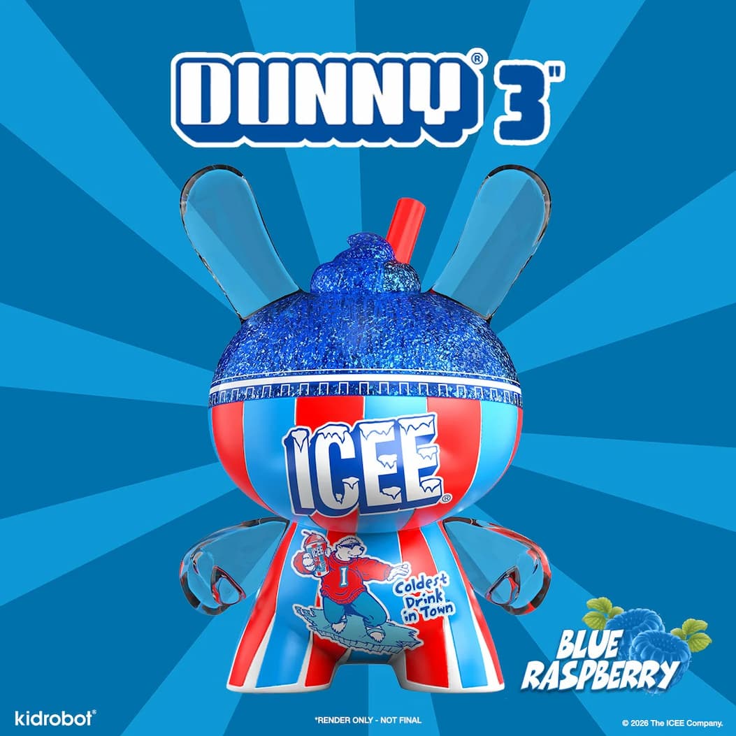 Kidrobot & ICEE® - Blue Raspberry ICEE 3" Resin Dunny Art Figure - SDCC Debut (PRE-ORDER)
