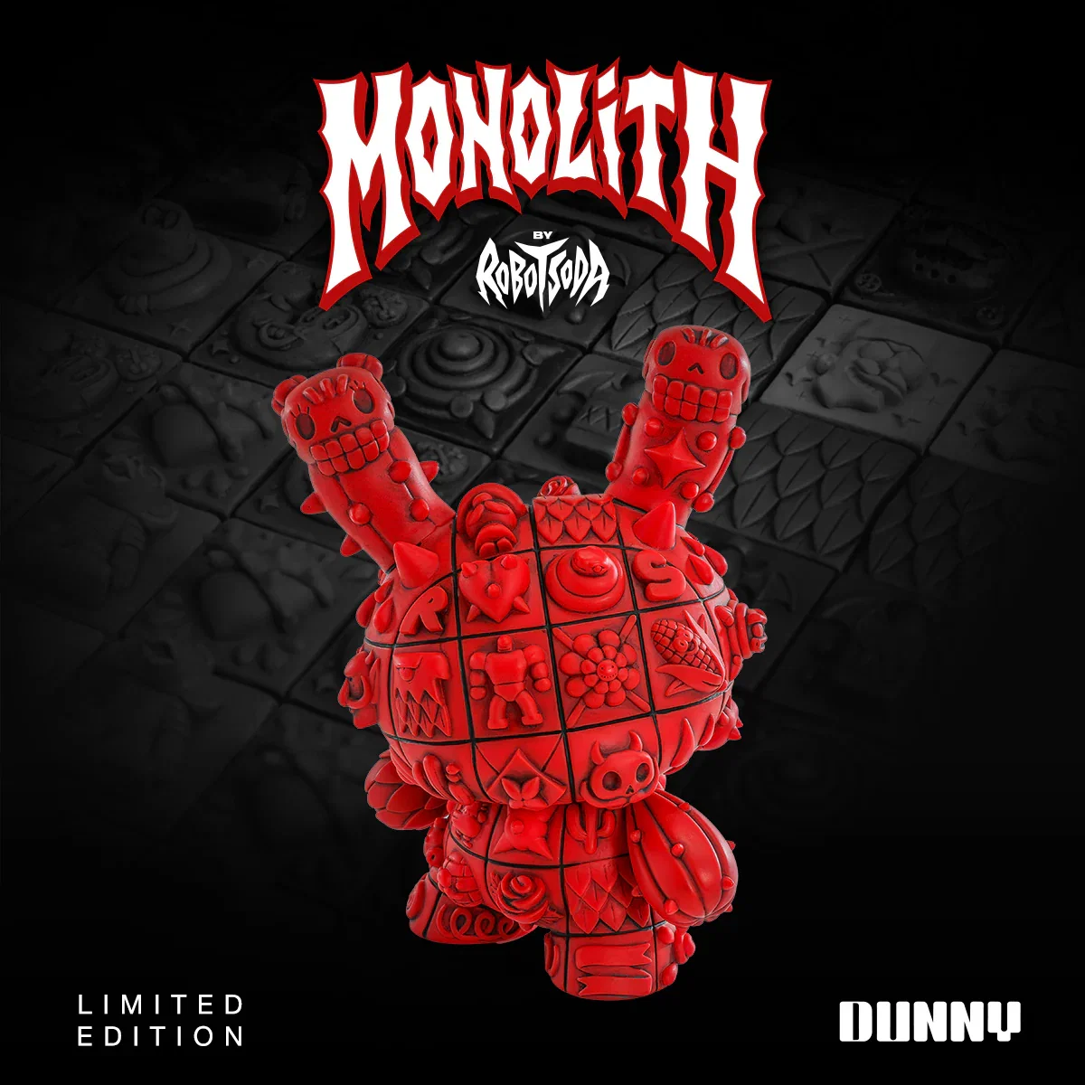 Image of MONOLITH Dunny 8" Sculpted Vinyl Art Figure by ROBOT SODA - Sangre Edition (Limited to 150)