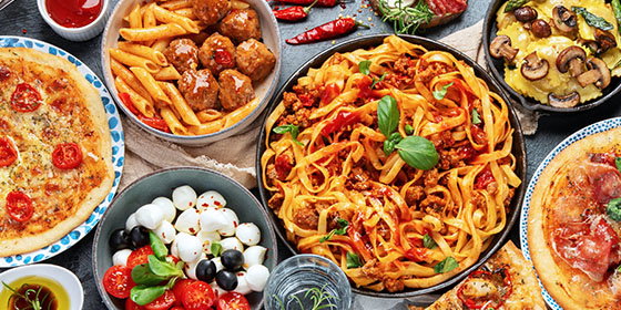Italienisches Essen im Urlaub