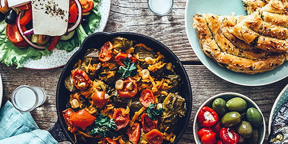 Griechisches Essen im Urlaub