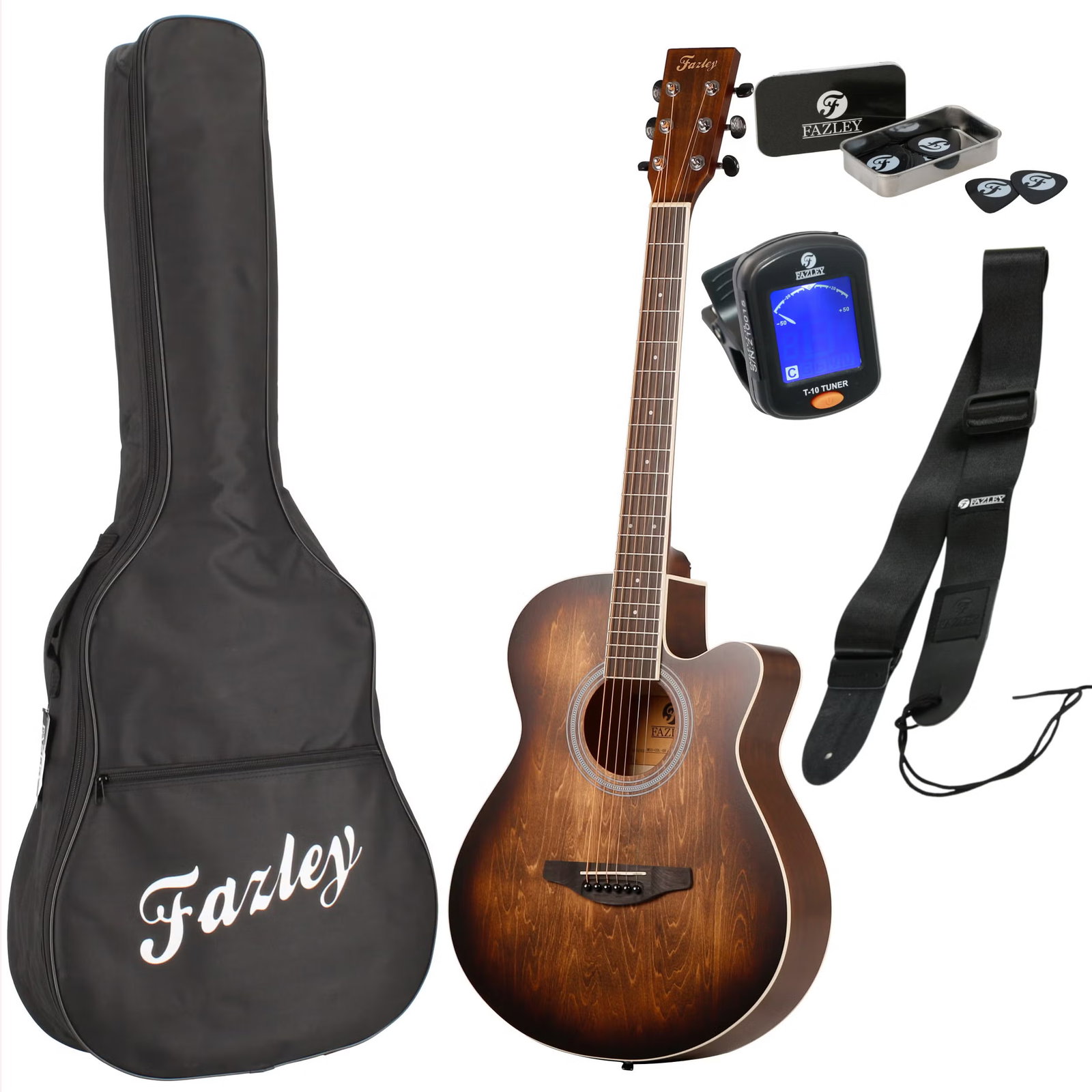 Fazley W55-COL-BR ColourTune western guitar starter kit