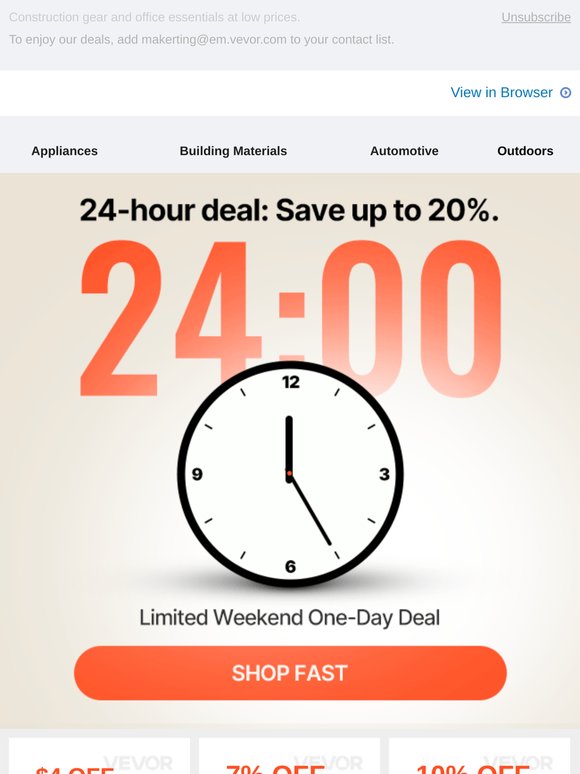 Weekend Limited Sitewide Offers