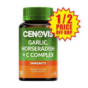 Cenovis Garlic, Horseradish + C Complex 120 Capsules