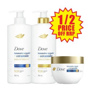 Dove hair care range