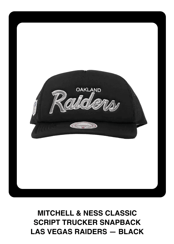 Mitchell & Ness Classic Script Trucker Snapback Las Vegas Raiders - Black