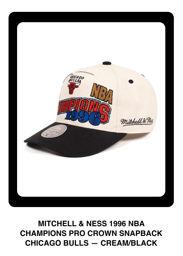 Mitchell & Ness 1996 Nba Champions Pro Crown Snapback Chicago Bulls - Cream / Black