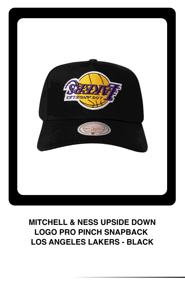 Mitchell & Ness Upside Down Logo Pro Pinch Snapback Los Angeles Lakers - Black