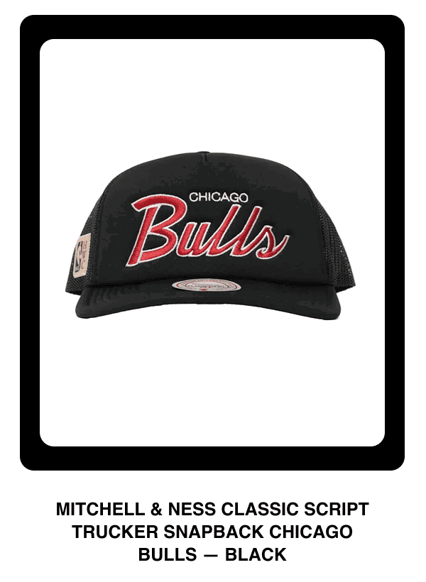 Mitchell & Ness Classic Script Trucker Snapback Chicago Bulls - Black