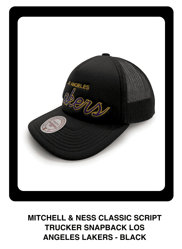 Mitchell & Ness Classic Script Trucker Snapback Los Angeles Lakers - Black
