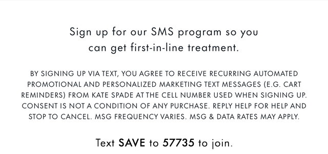 sign up for our sms program