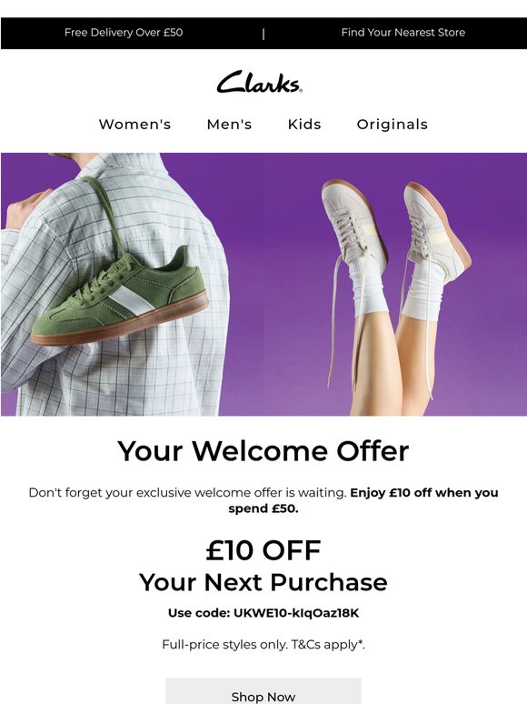 Reminder: You have £10 OFF