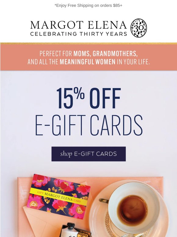 On now: 15% Off Gift Cards! ✨