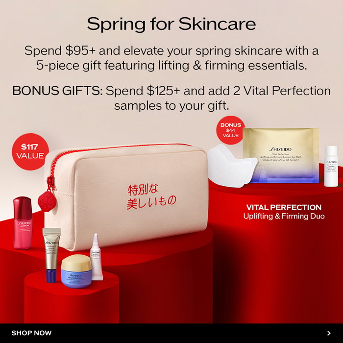 Redeem our Up to 7-pc Spring Skincare Gift with your purchase of $125+.