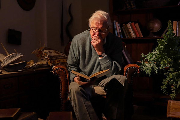 Recounting his meeting with the gorillas in Rwanda for <i>A Gorilla Story: Told by David Attenborough </i>(2026).  