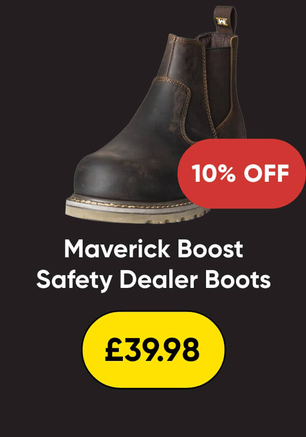 Maverick Boost Safety Dealer Boots Brown Size 9
