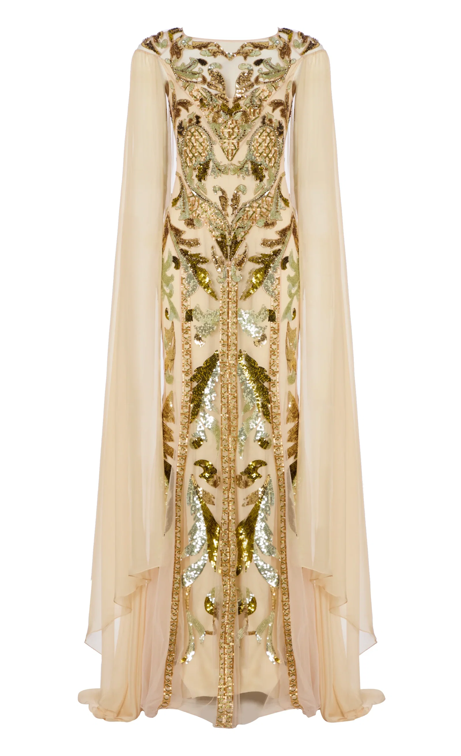 Image of Novella Cape Gown - Gold