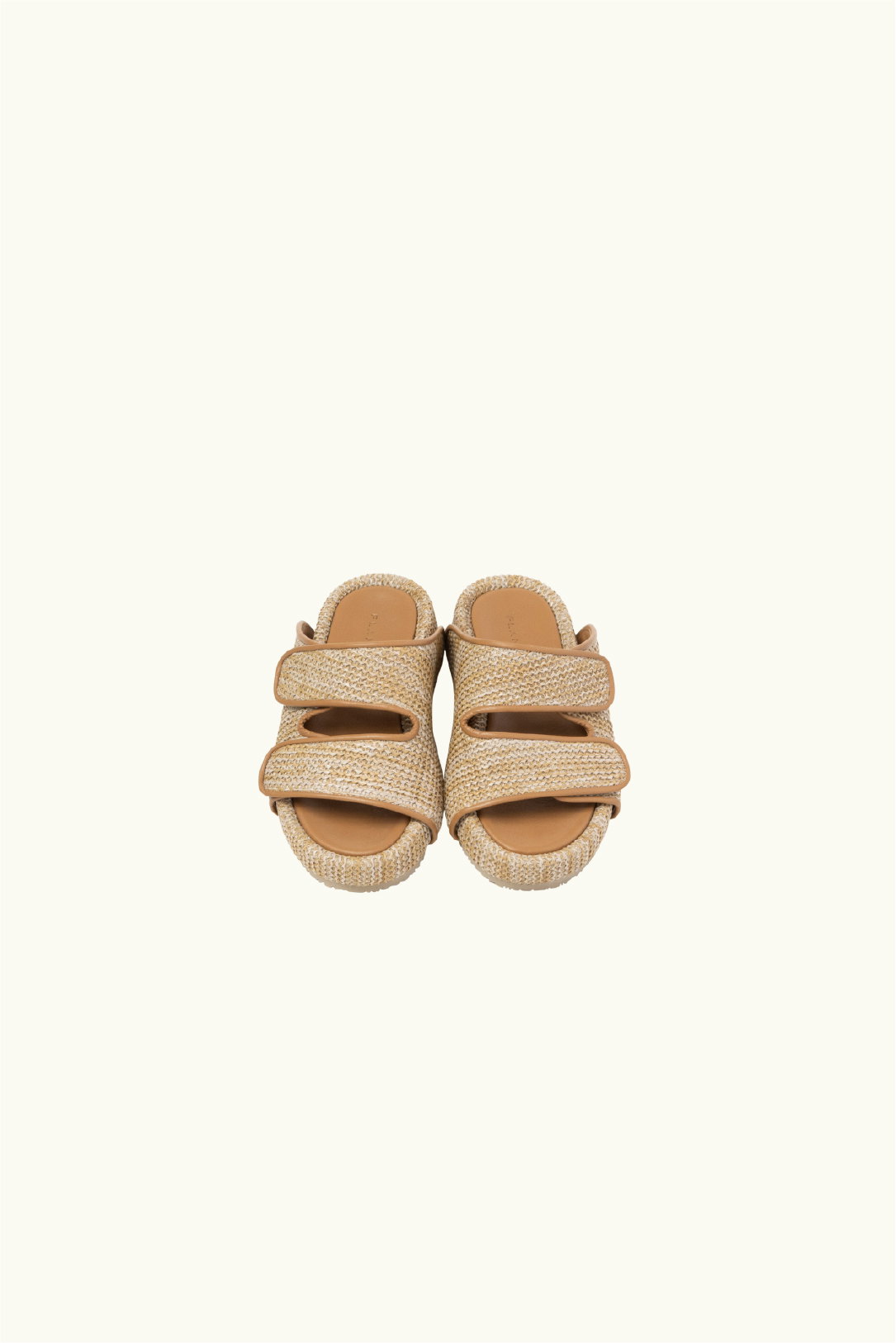 Camie Raffia Leather Slide