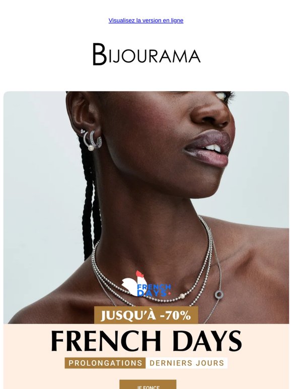 Jusqu'à -70% sur les montres et bijoux ✨