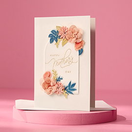 Floral 3D Mother’s Day card.