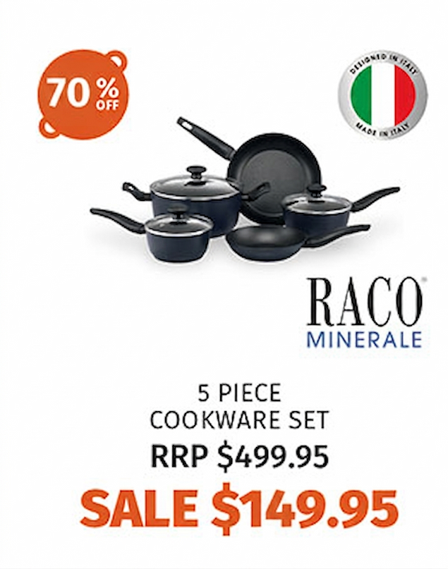 RACO Minerale Nonstick Induction 5 Piece Cookware Set