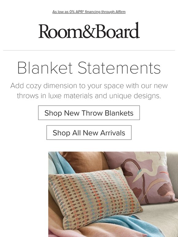 New throw blankets, perfect for a seasonal refresh