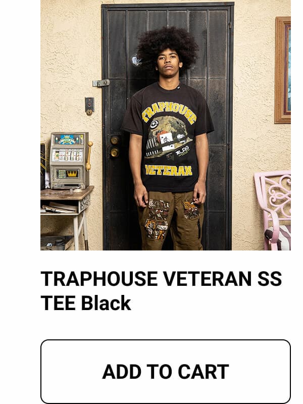 TRAPHOUSE VETERAN SS TEE Black | ADD TO CART