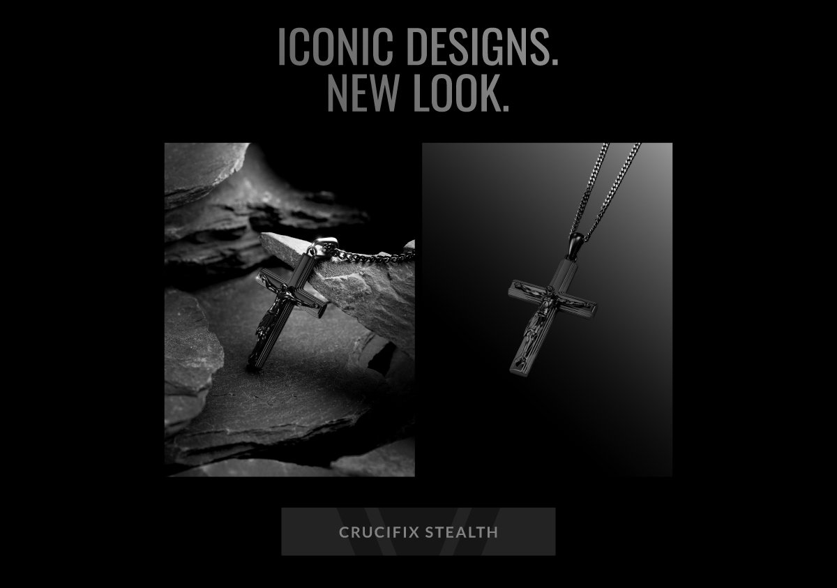 ICONIC DESIGNS. NEW LOOK. Crucifix Stealth.