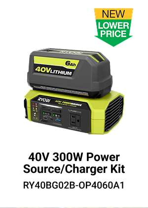 40V 300W Power Source/Charger Kit - RY40BG02B-OP4060A1