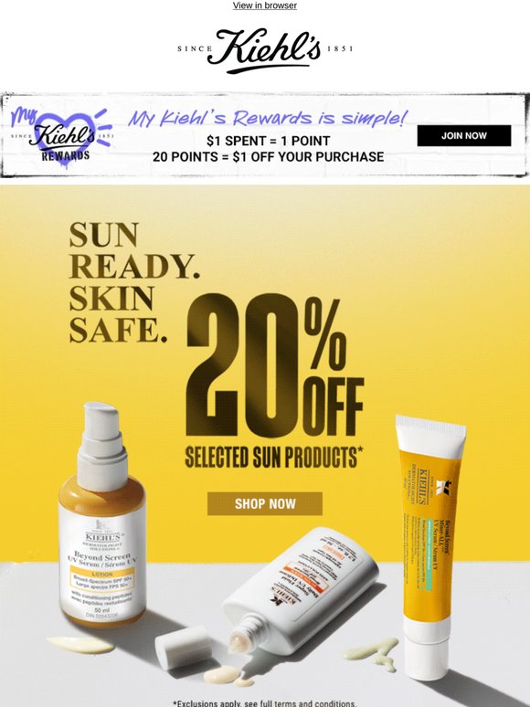 Only 2 days left! 20% off select products ☀