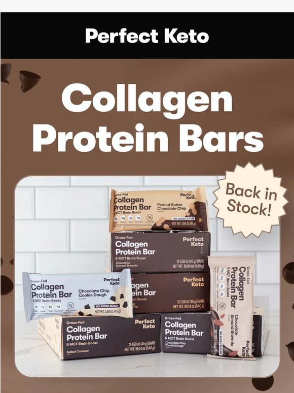 Back in Stock: Collagen Protein Bars! 🍫