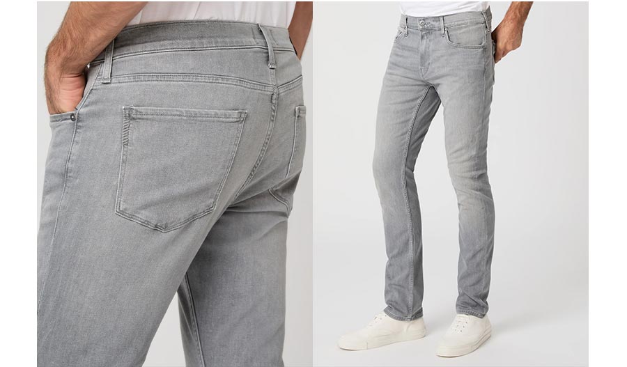 A modern slim straight fit with a clean line and effortless ease from hip to hem.
