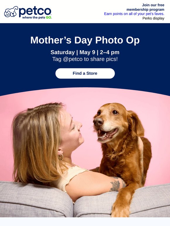 TODAY! FREE photo op for the pet moms 💞