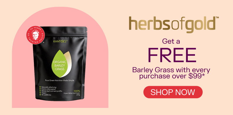 Herbs of Gold - Spend $99 and get a free Barley Grass 