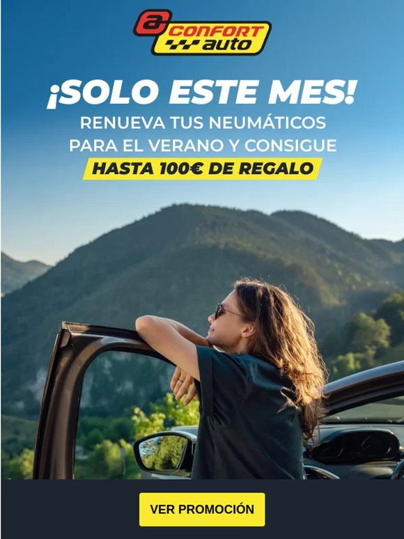 ¡Renueva tus neumáticos para el verano y consigue hasta 100€ de regalo! 💥