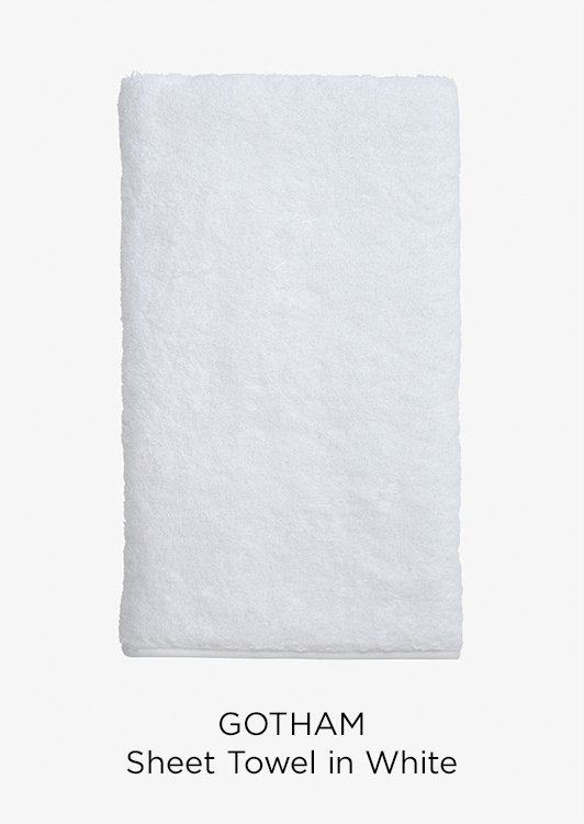 Gotham Sheet Towel in White
