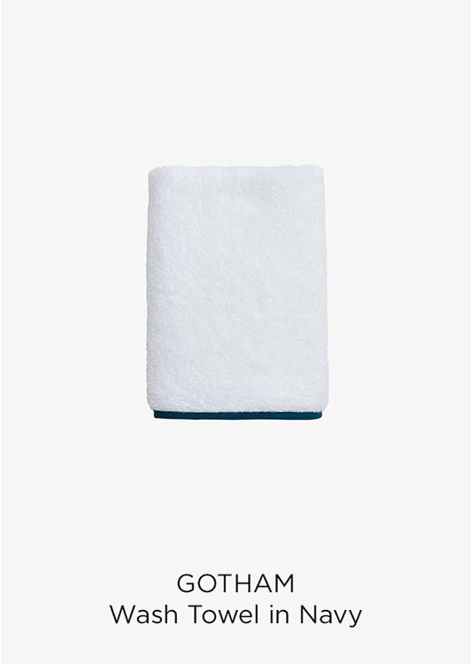 Gotham Wash Towel in Navy