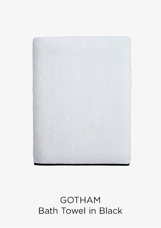 Gotham Bath Towel in Black