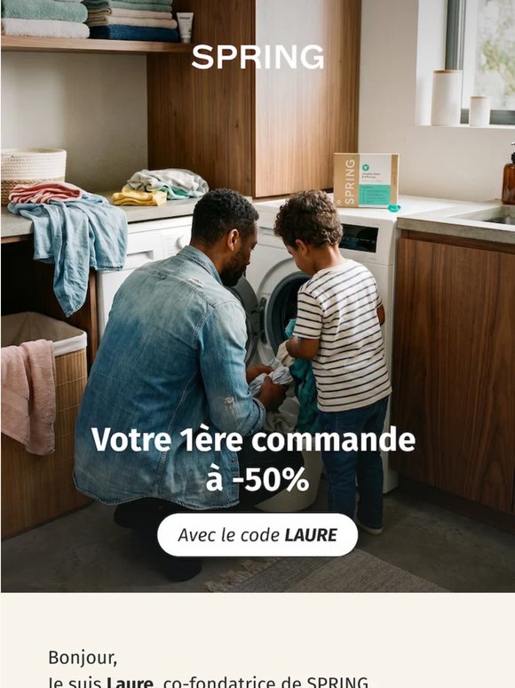 Surprise, je vous offre -50% pour tester SPRING 🎁
