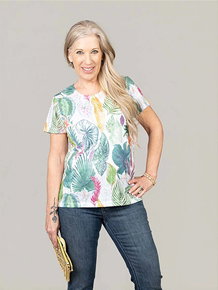 Henley Top with Roll-Tab